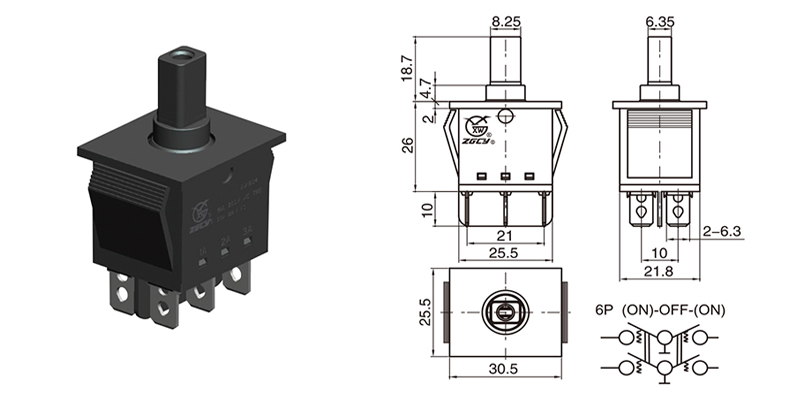 XW-604SB8-3A(三定位三檔雙邊復位)